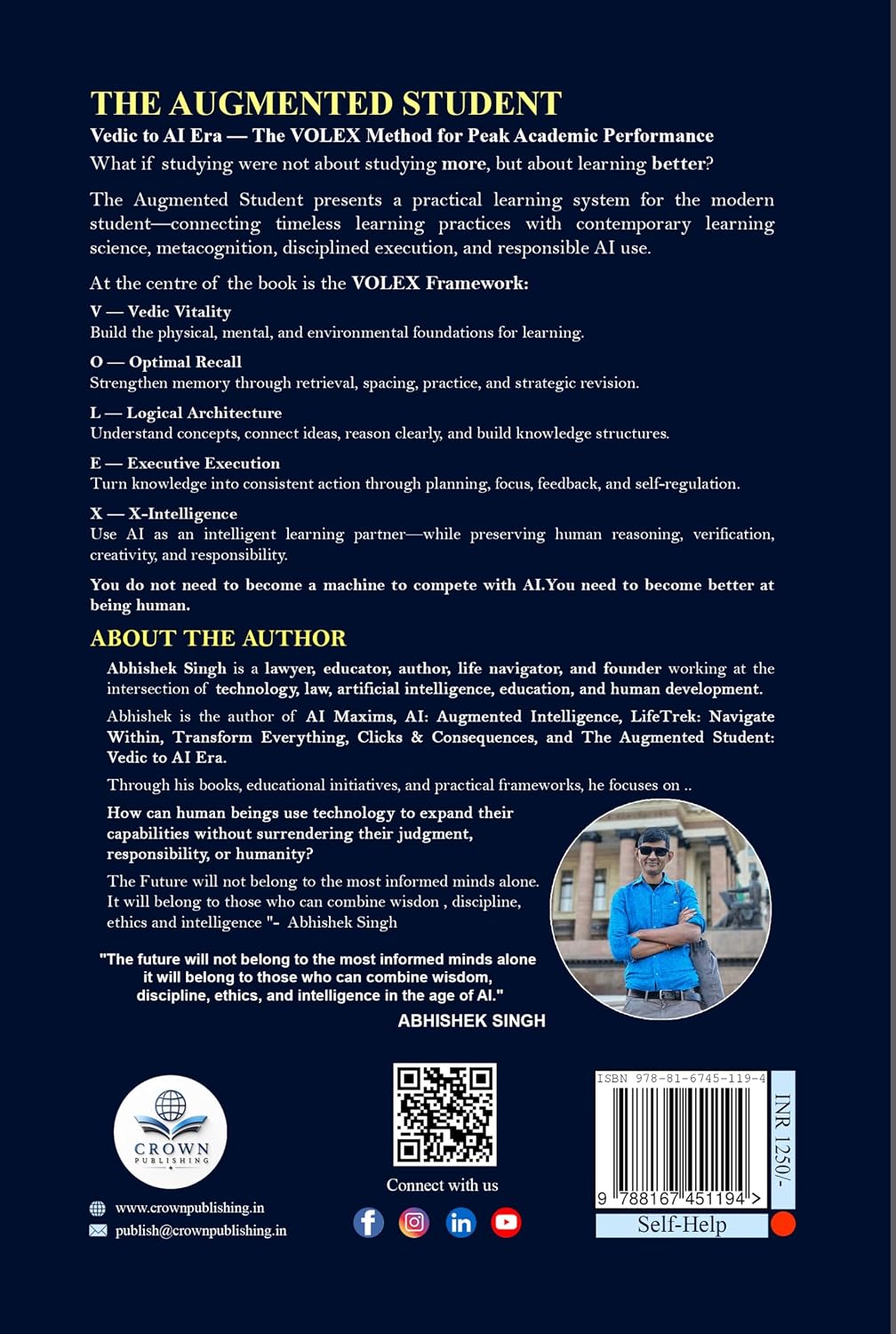 The Augmented Student: Vedic to AI Era — Back Cover